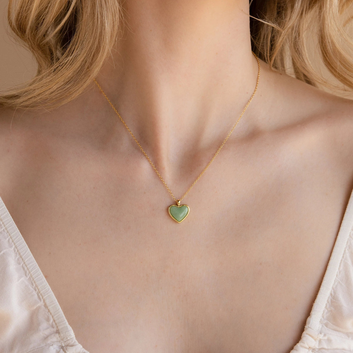 Aventurine heart necklace