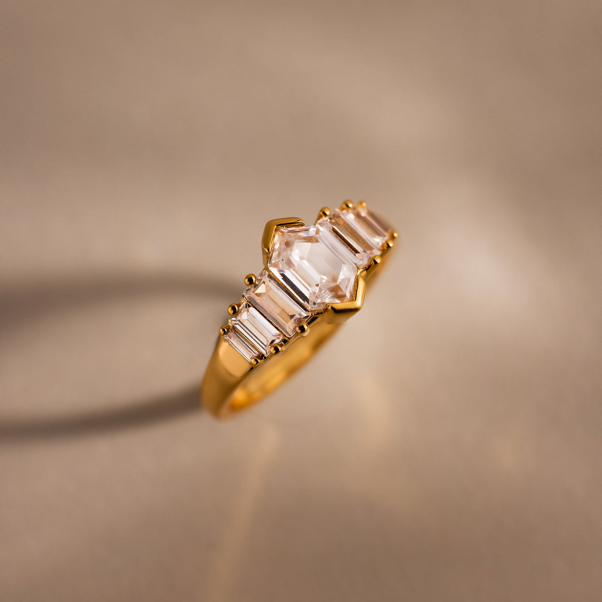 Saturn Art Deco Diamond Ring