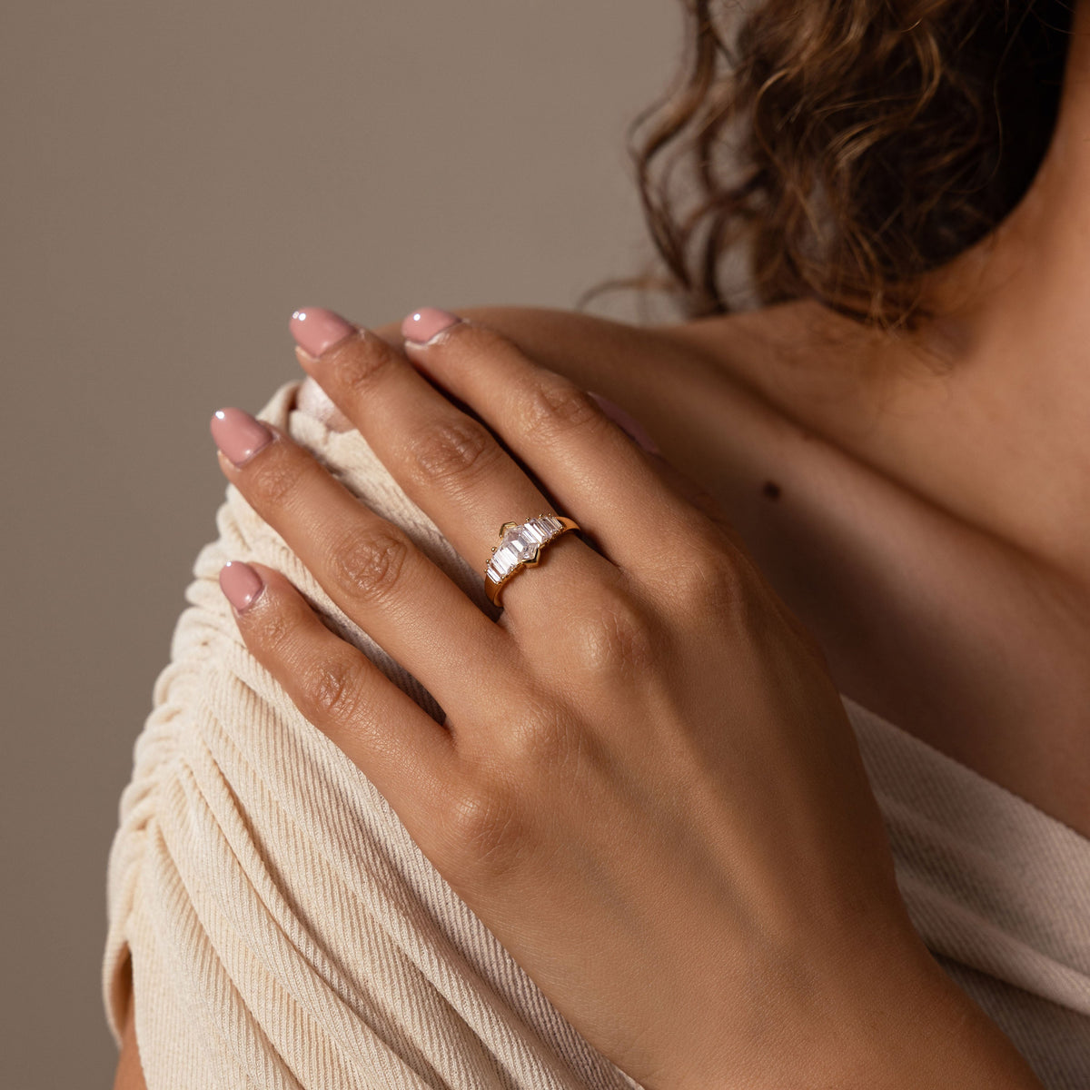 Saturn Art Deco Diamond Ring