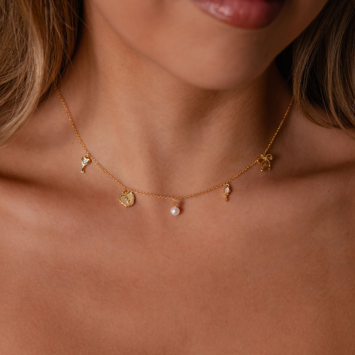 Romantic coquette necklace