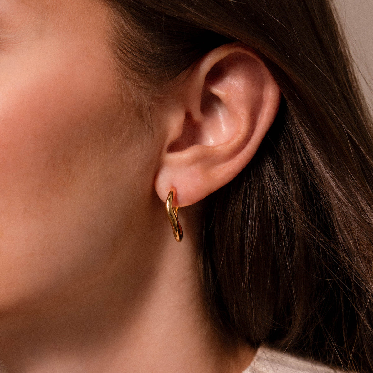 Organic wave earrings 2