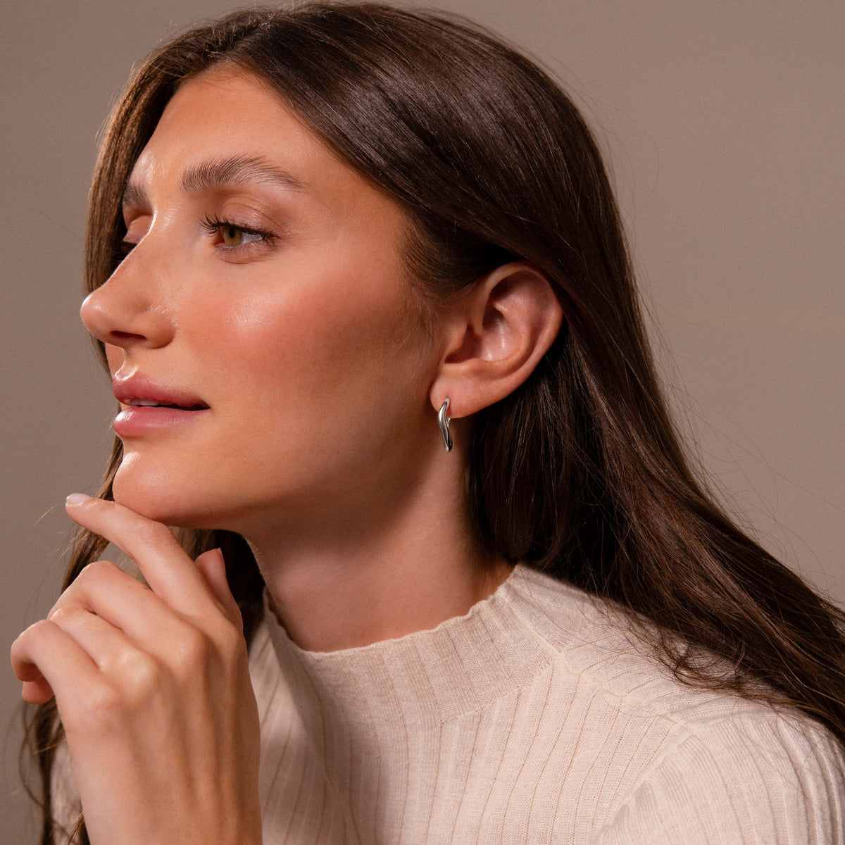 Organic wave earrings 4