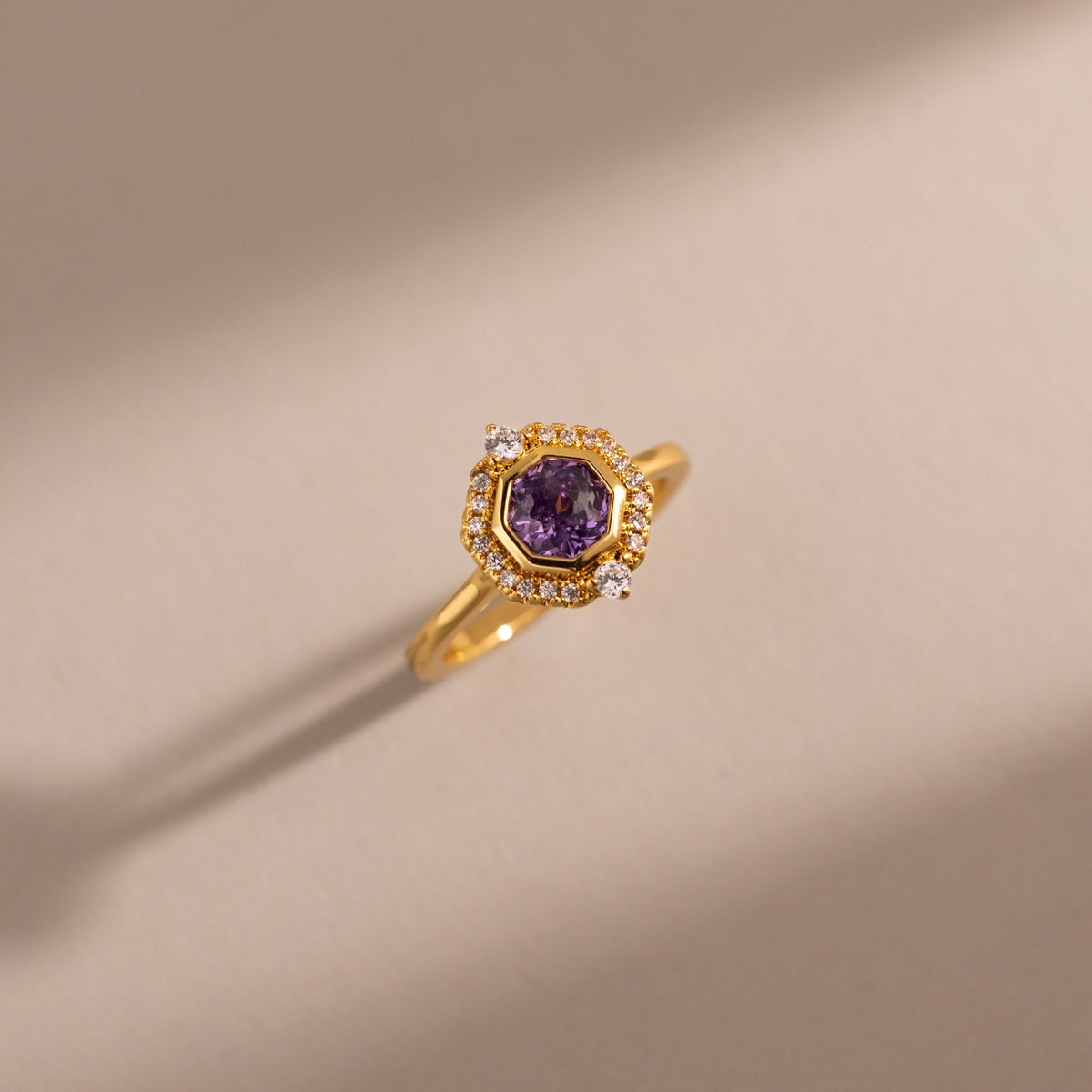 Celestial Alexandrite Halo Ring