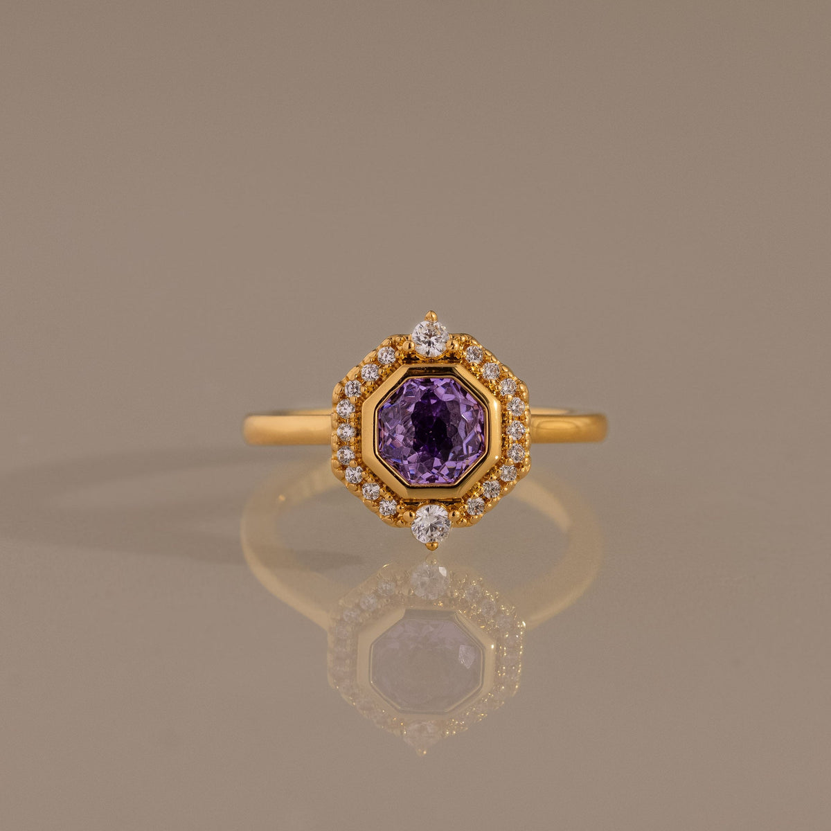 Celestial Alexandrite Halo Ring