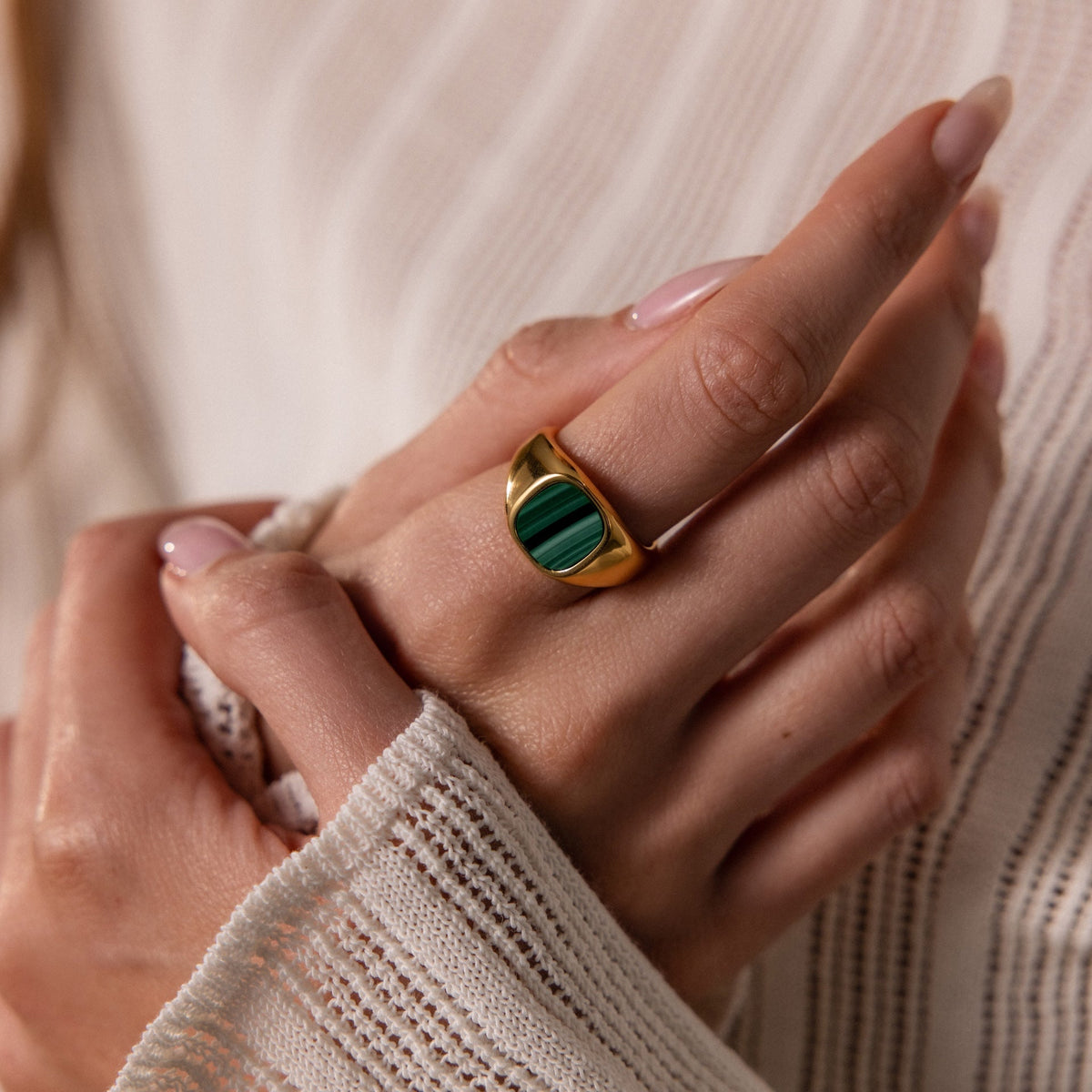 Malachite Signet Ring