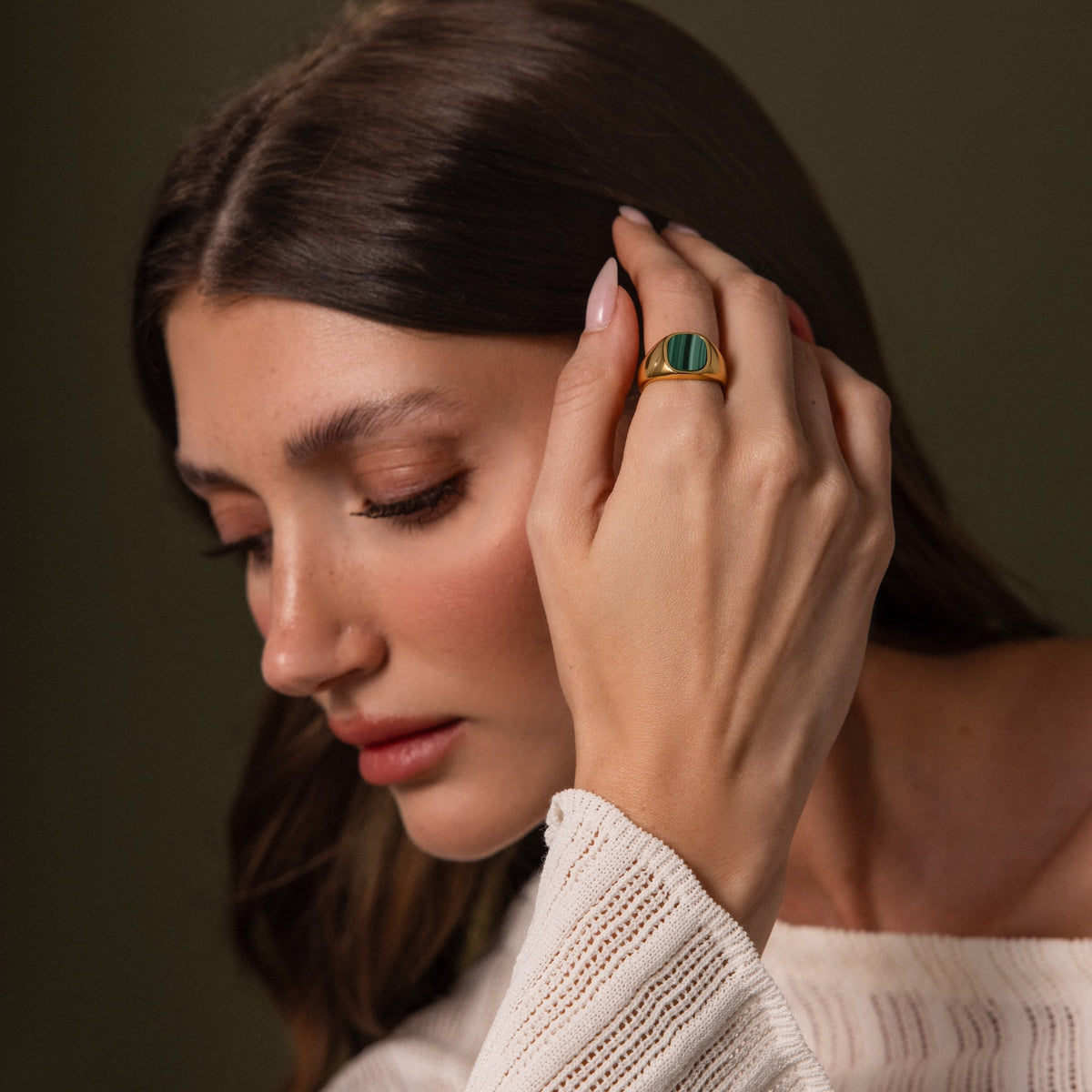 Malachite Signet Ring