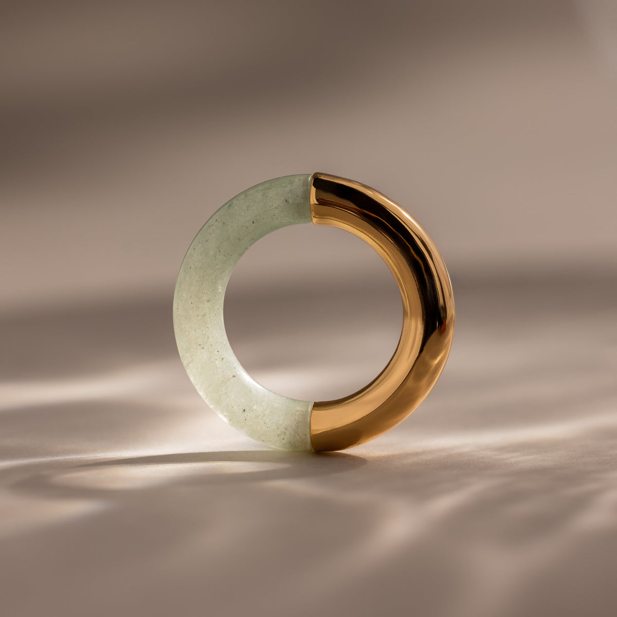 Half jade ring