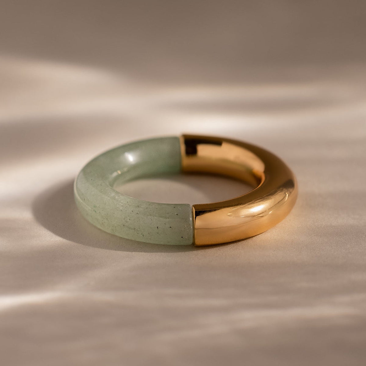 Half jade ring