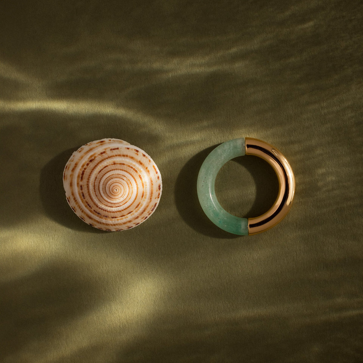 Half jade ring