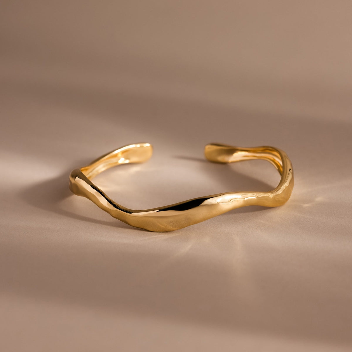 Organic wavy cuff bracelet