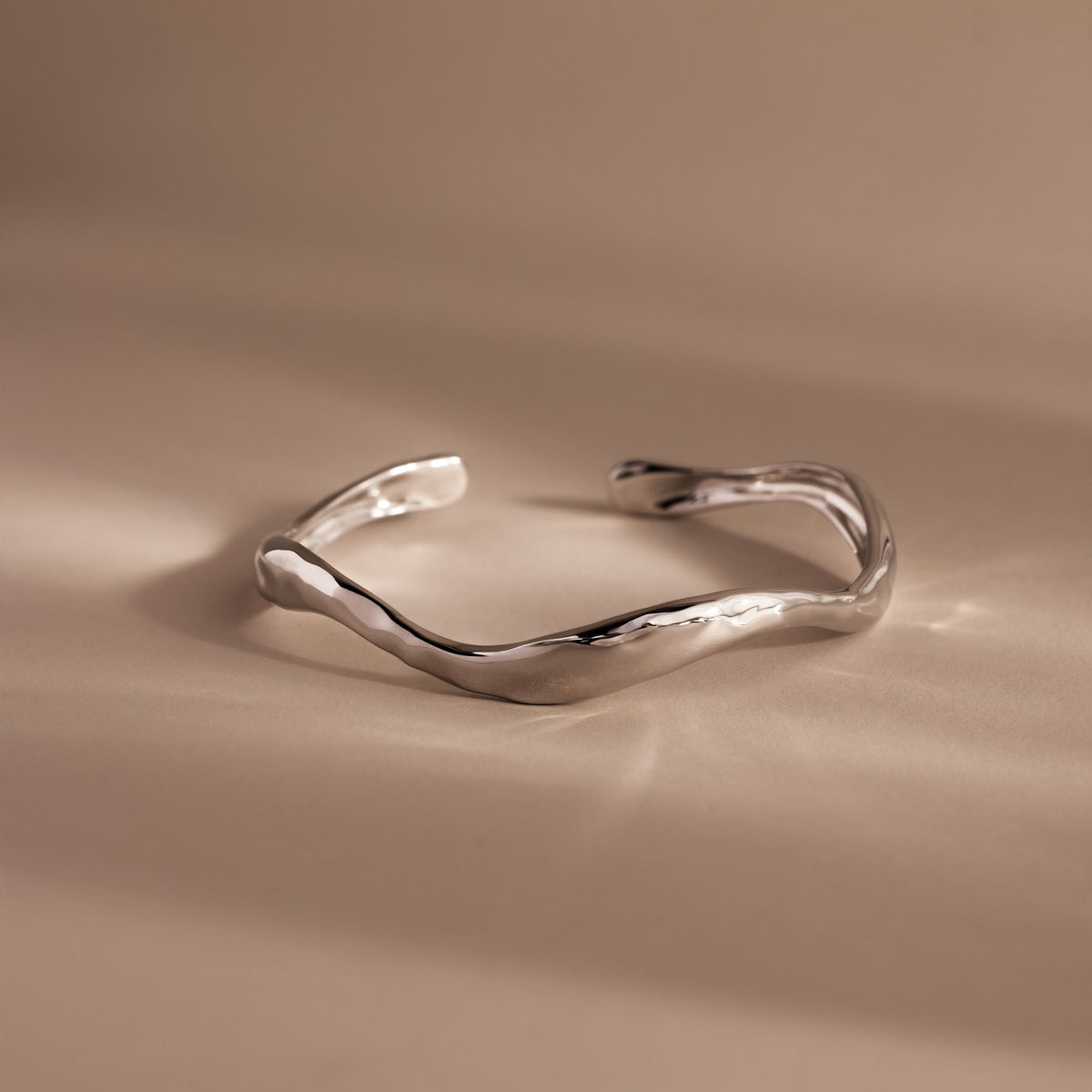 Organic wavy cuff bracelet