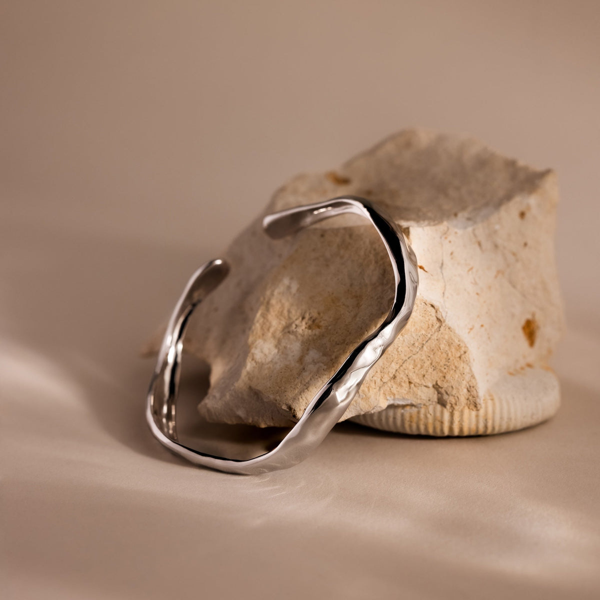 Organic wavy cuff bracelet