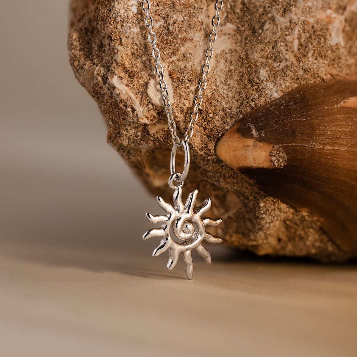 Celestial sun necklace