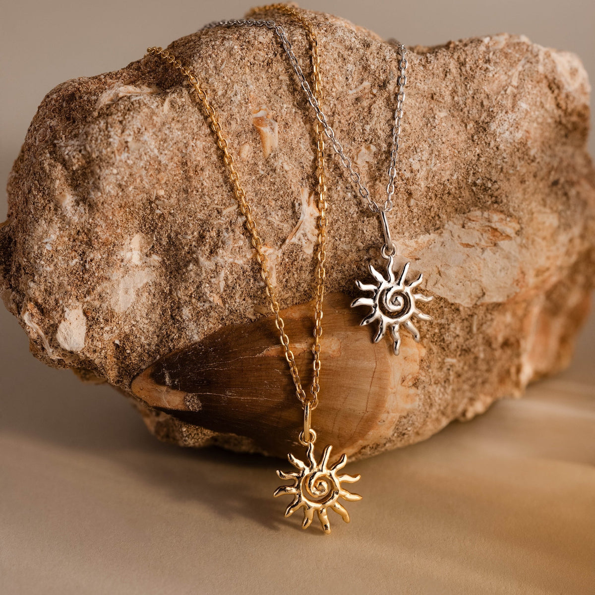 Celestial sun necklace