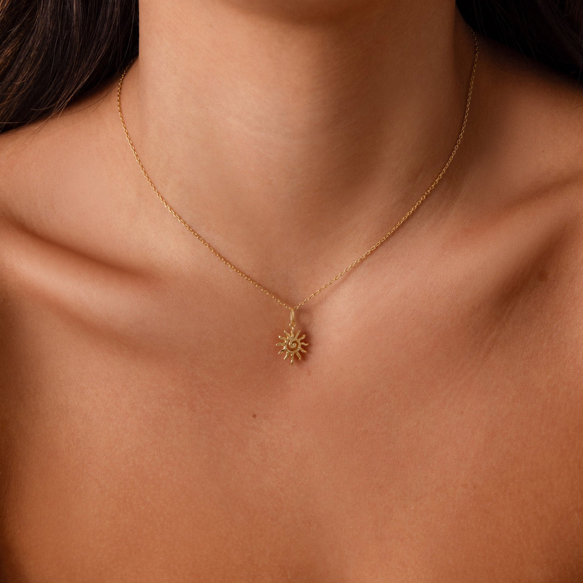 Celestial sun necklace