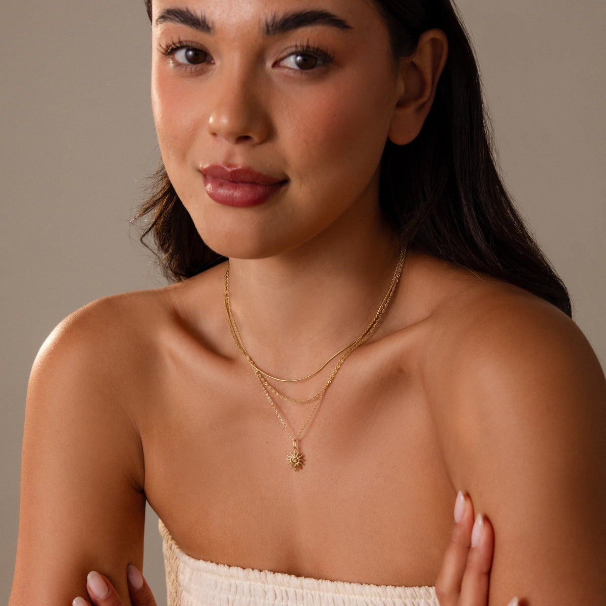 Celestial sun necklace
