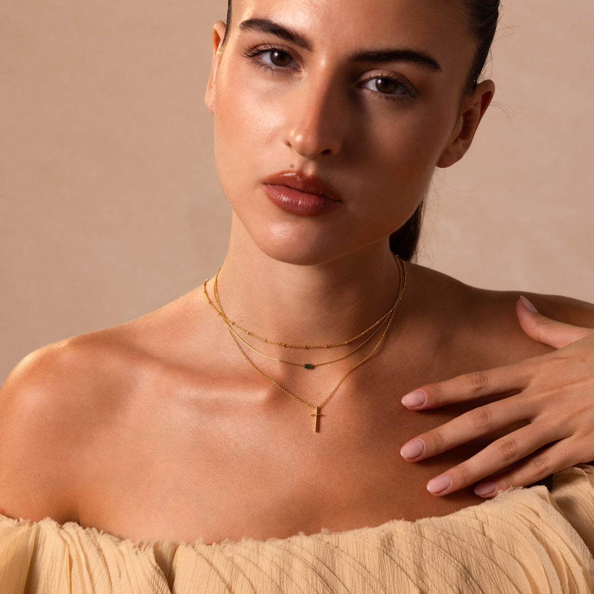 Skinny cross necklace
