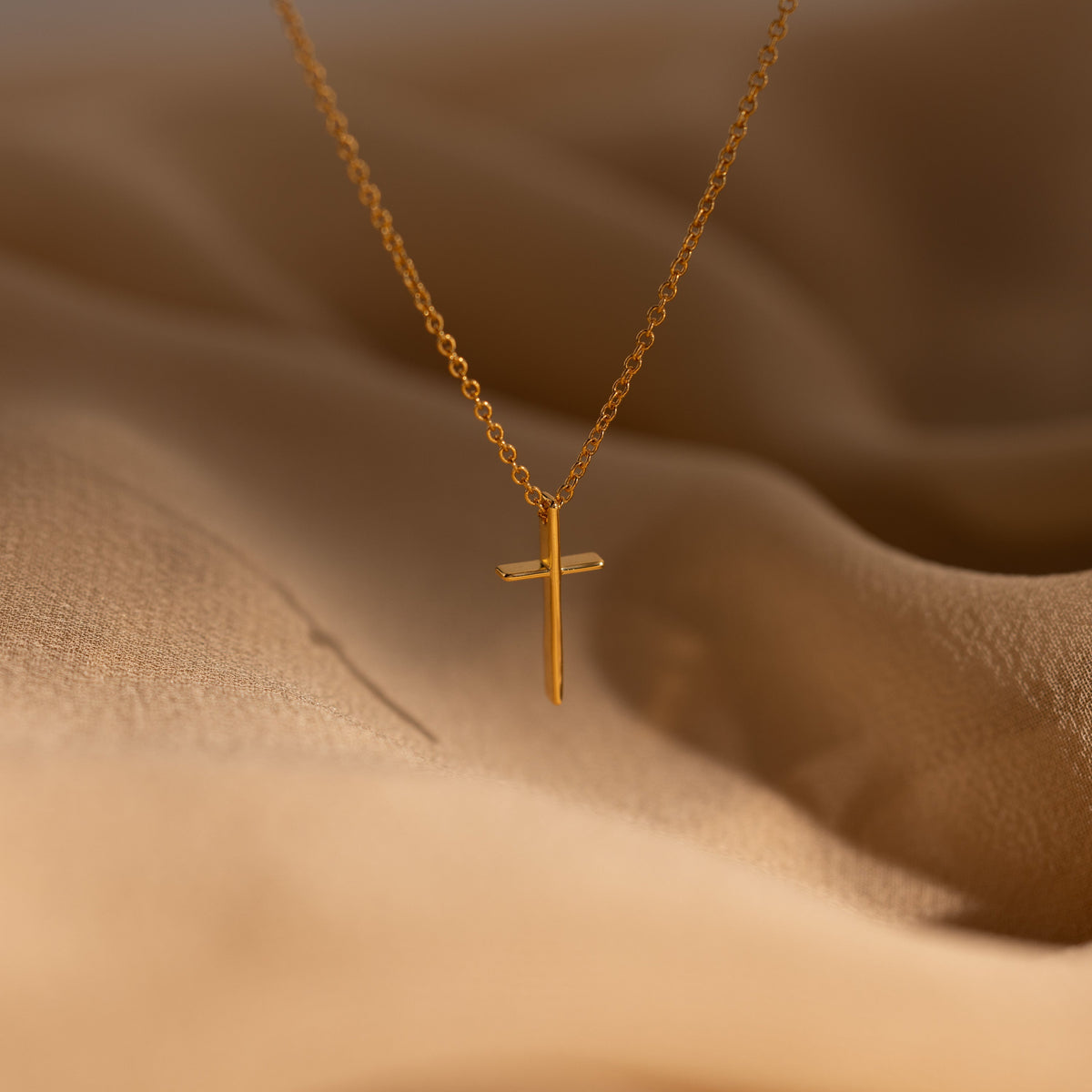 Skinny cross necklace