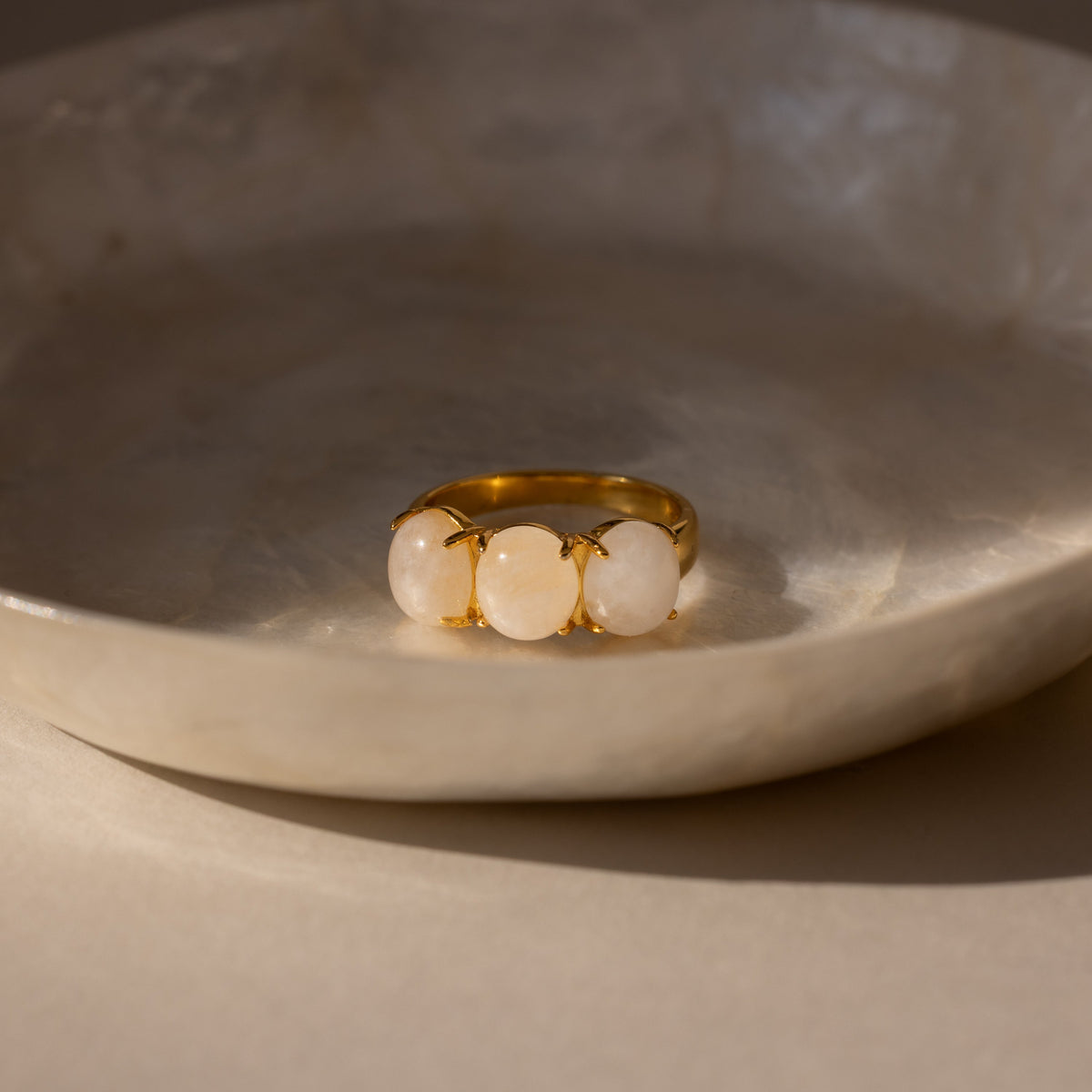 Cosmic moonstone ring