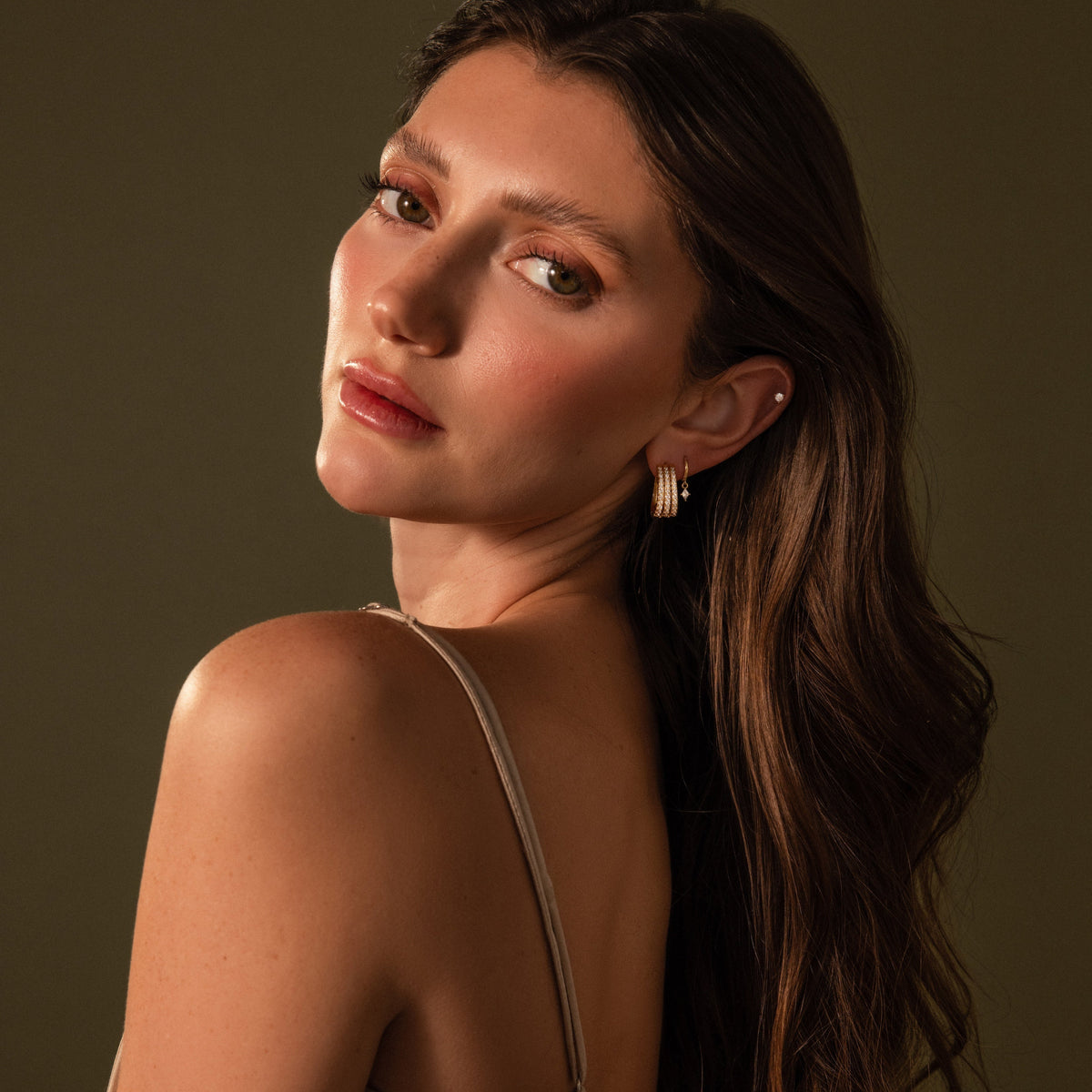 Pave Trio Hoops