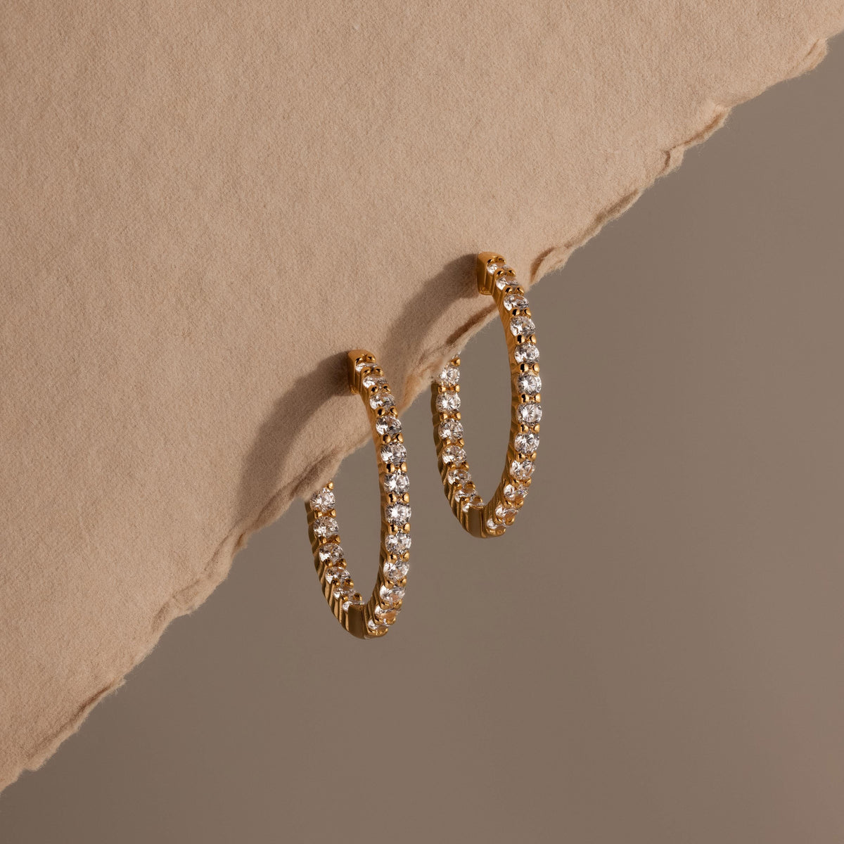 Inside Out Diamond Hoops