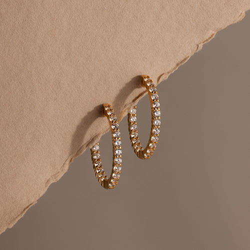 Inside Out Diamond Hoops