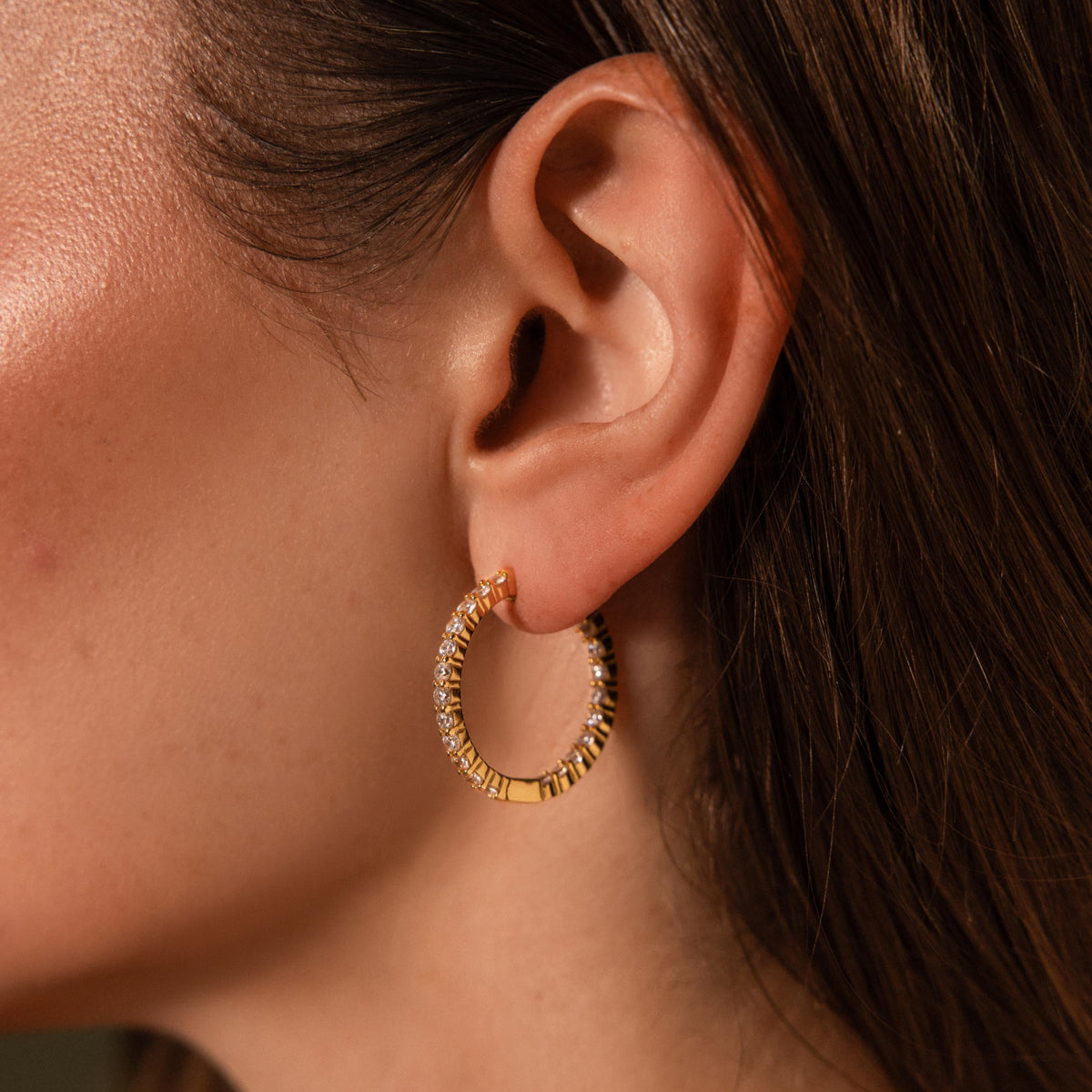 Inside Out Diamond Hoops