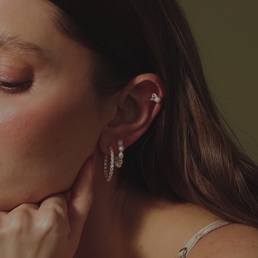 Inside Out Diamond Hoops