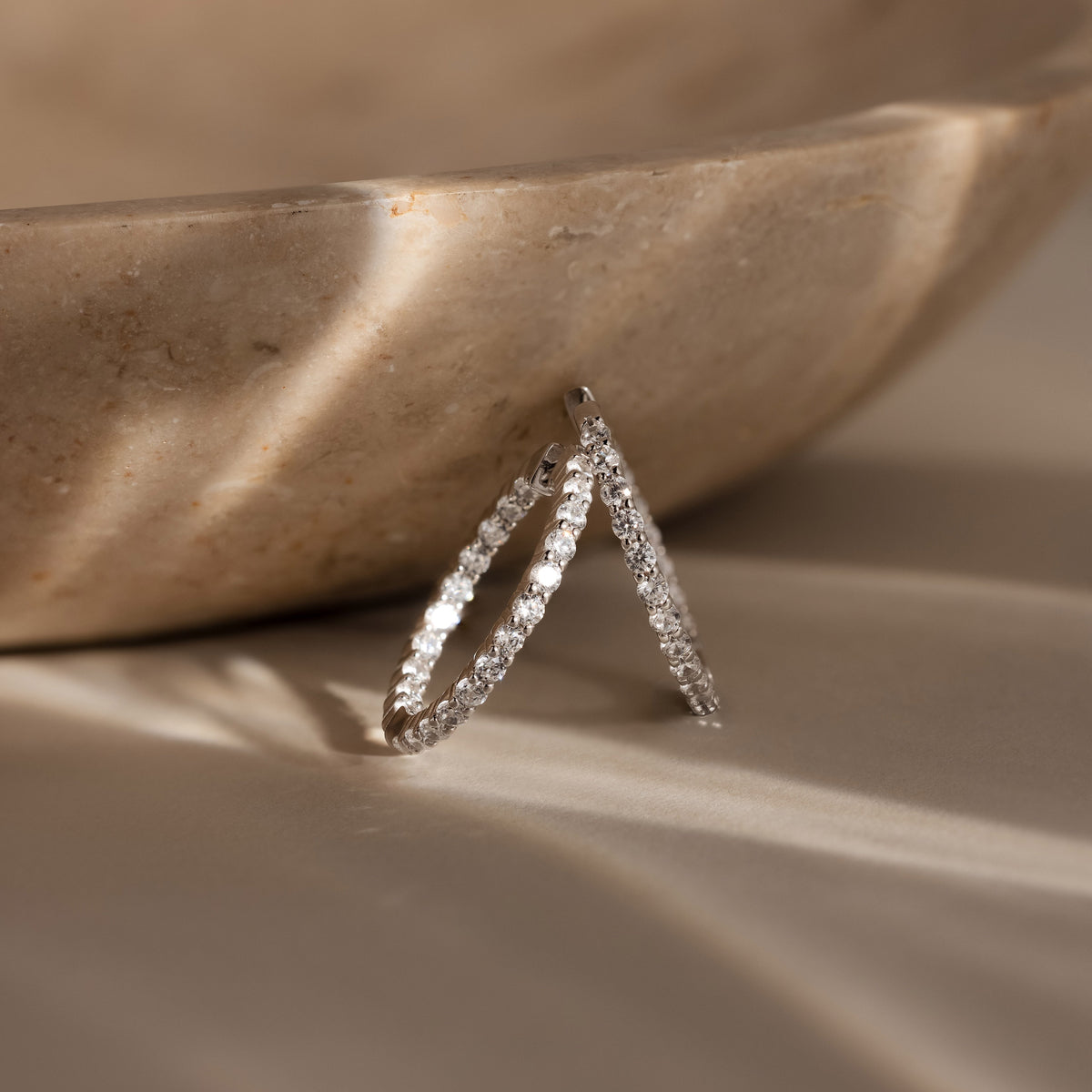 Inside Out Diamond Hoops
