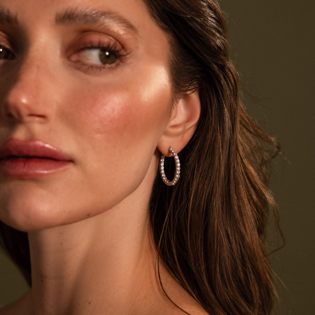 Inside Out Diamond Hoops
