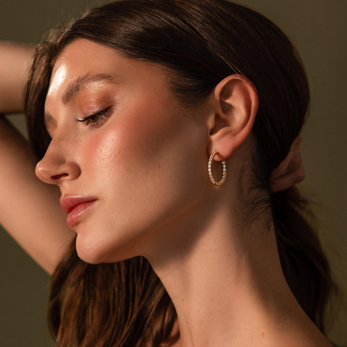 Inside Out Diamond Hoops