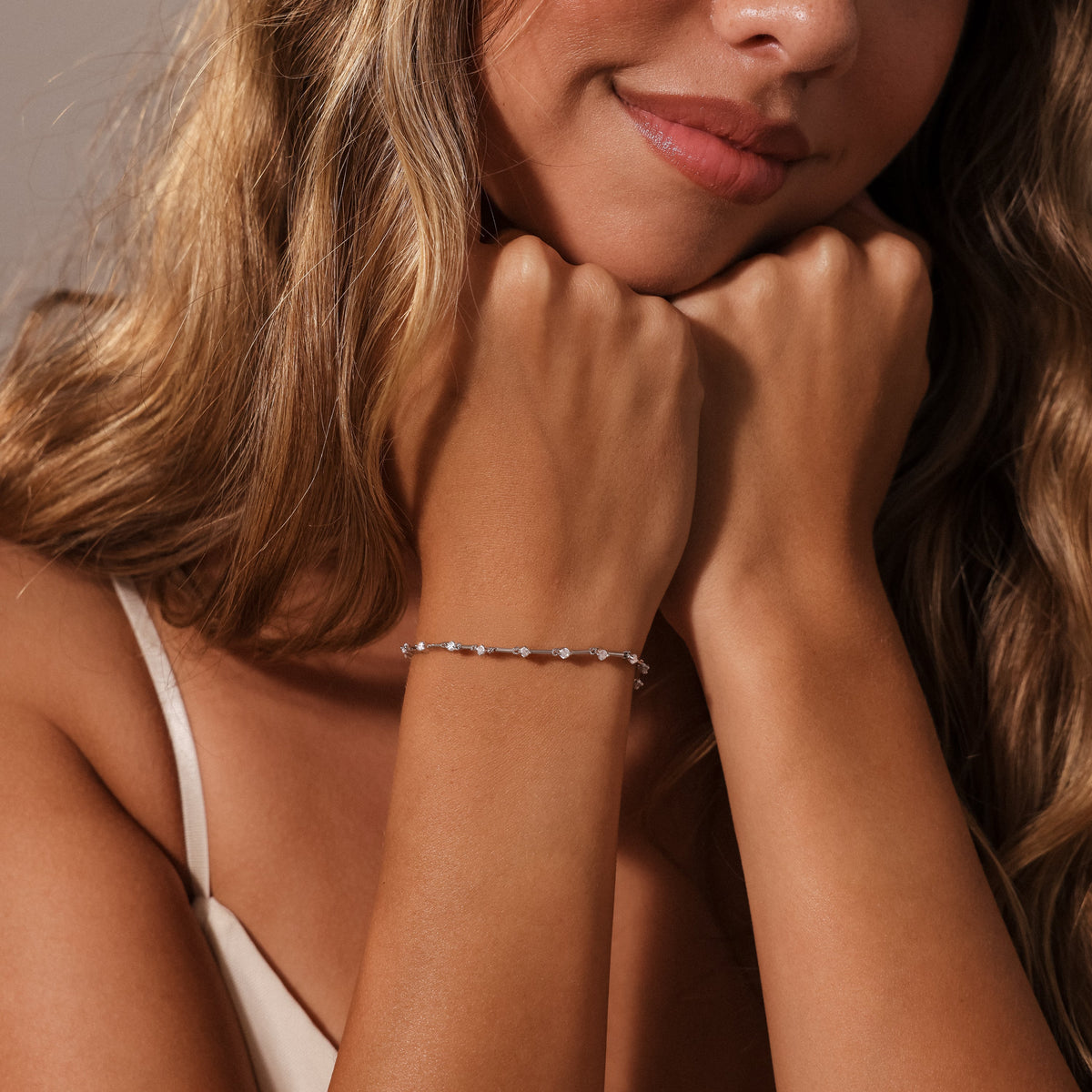 Sprinkle diamond tennis bracelet