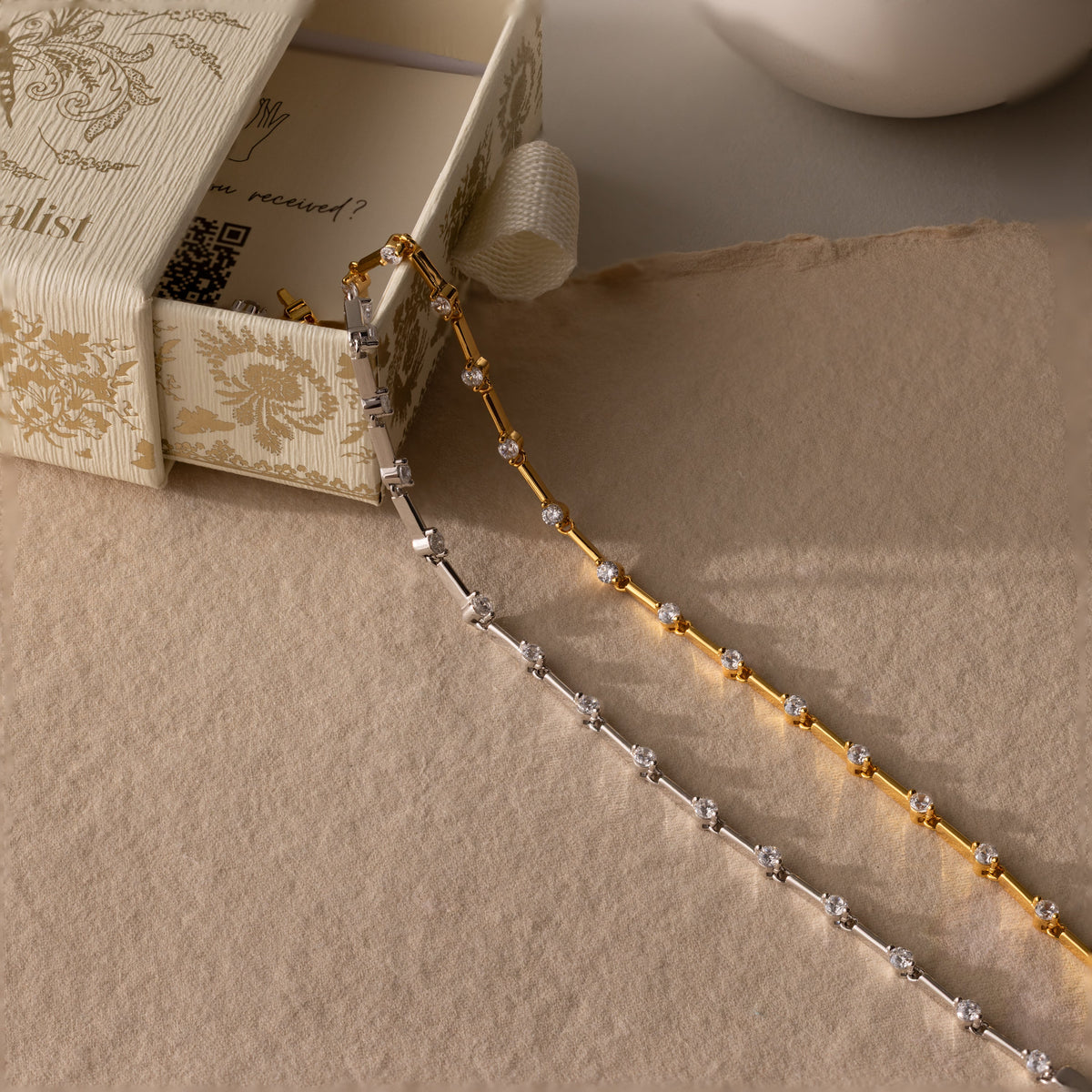 Sprinkle diamond tennis bracelet