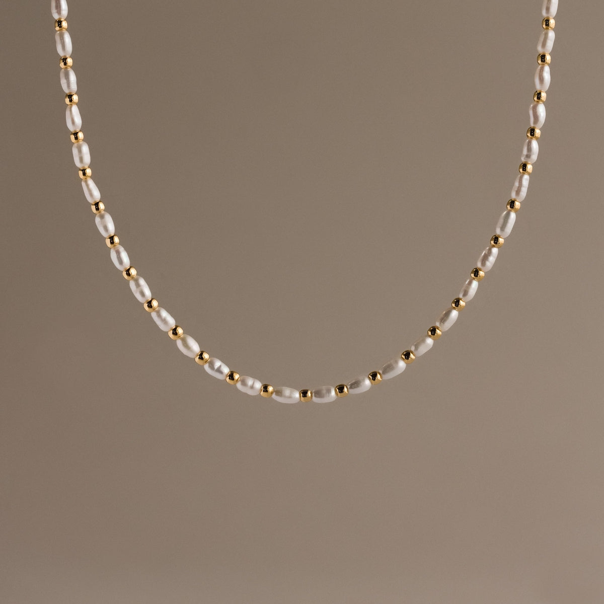 Beaded pearl necklace